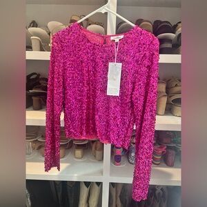 Pink Sequin Top